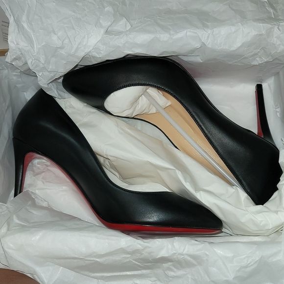 NWT/BOX Christian Louboutin Eloise 85 Nappa Shiny Black sz 35.5 - Picture 4 of 12